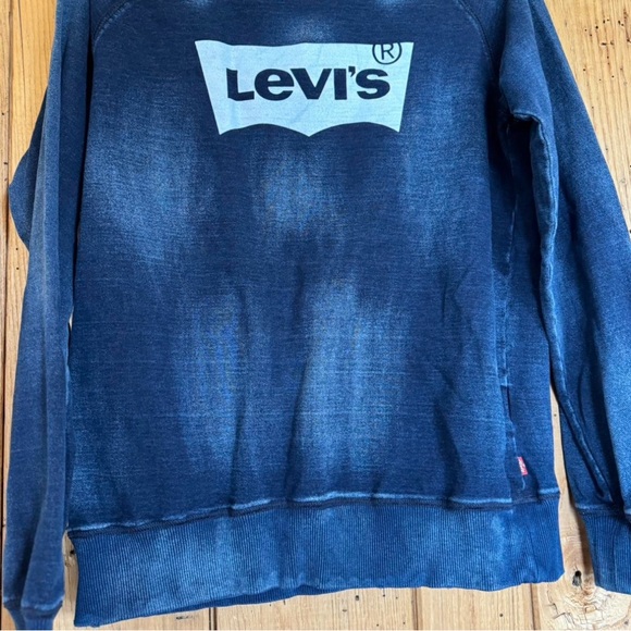 Levi's Denim Sweatshirt Blue Logo Long Sleeve women's XL - Picture 4 of 7